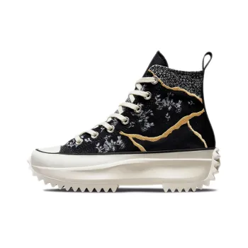 Converse Run Star Hike Hi Metallic Silver Floral Women's