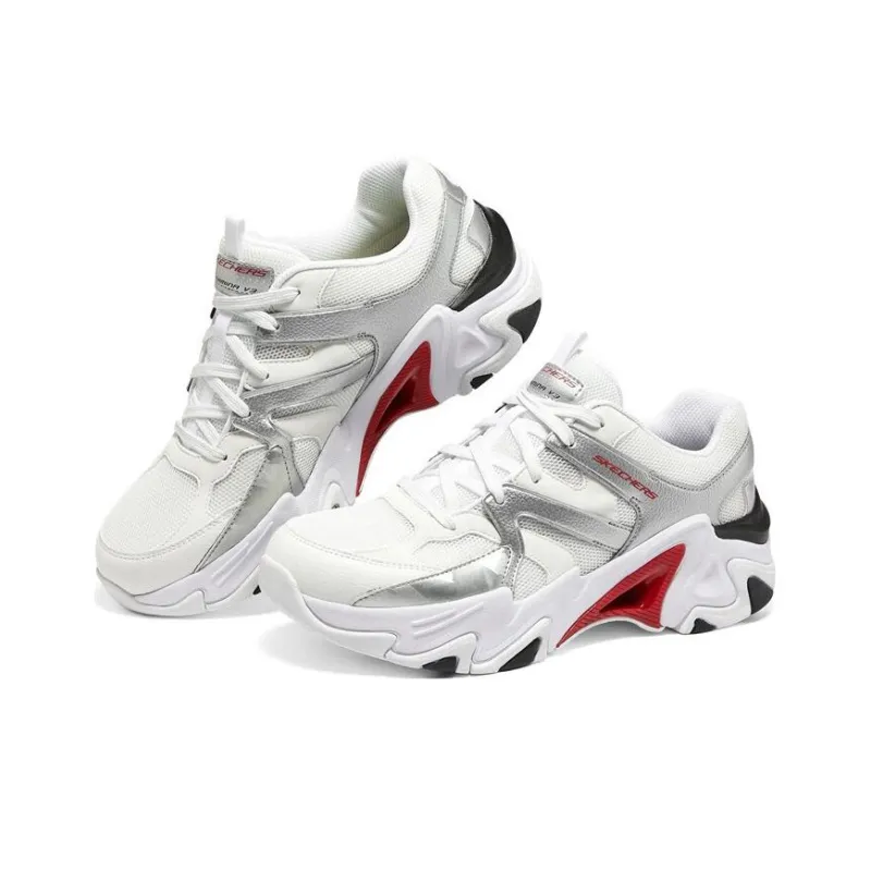 Skechers Stamina V3 Chunky Sneakers Men Low Top White/Red-3