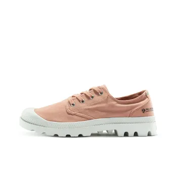 Palladium Pampa Organic II Breathable Wear Resistant Slip Resistant Low Top Canvas Shoes Women's Rose Pink