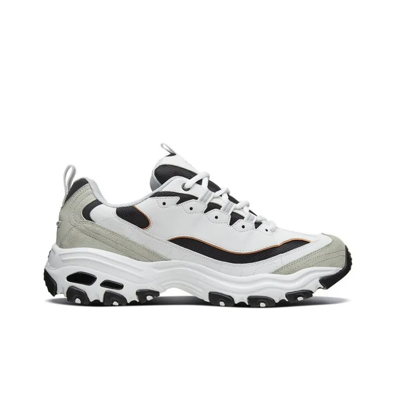 Skechers D'Lites 1.0 Low Running Shoes White/Grey-1