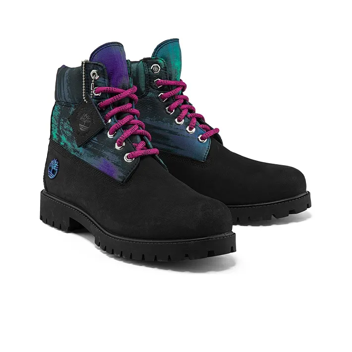 Timberland Heritage Nl Sky 6 Inch Waterproof Boots 'Black Nubuck With Print'-3