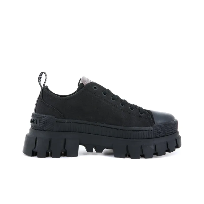 Palladium Revolt Lo T Anti Slip And Wear Resistant Height Increasing Low Top Canvas Shoes Women's Black-1