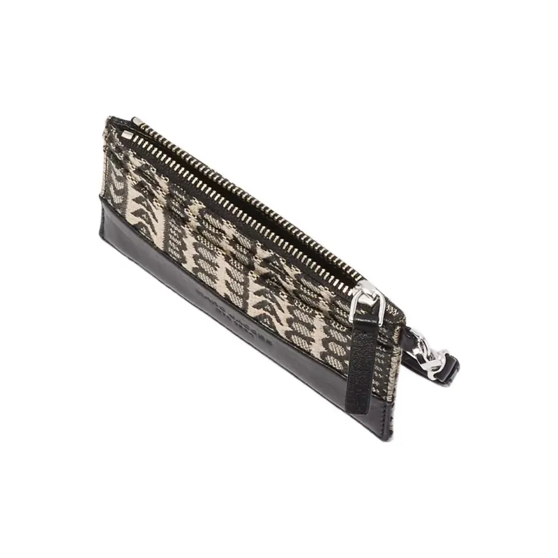 MARC JACOBS Jacquard Leather Wristband Wallet Regular Women's Brown-2