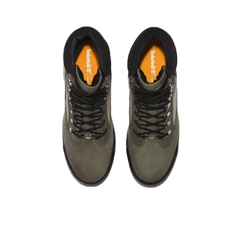 Timberland Field Boots Waterproof And Wear resistant Crew Outdoor Boots Dark Green-2