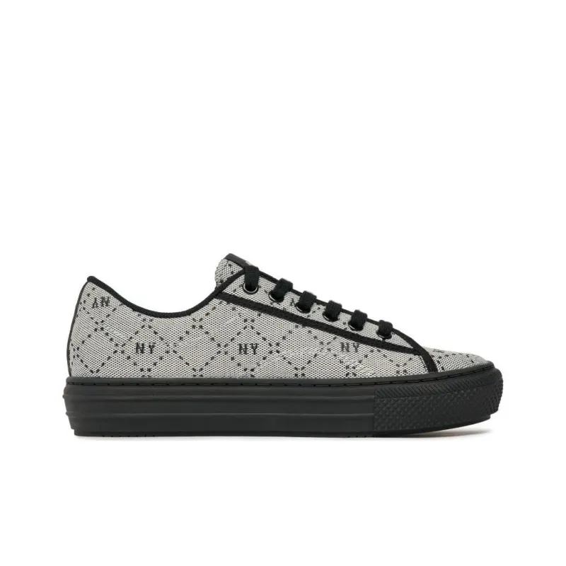 MLB Playball Wear Resistant Low Top Canvas Shoes Women's Gray Black-1