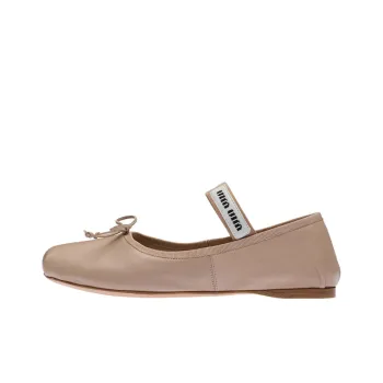 MIU MIU Ballerinas Water Lily Leather Women's