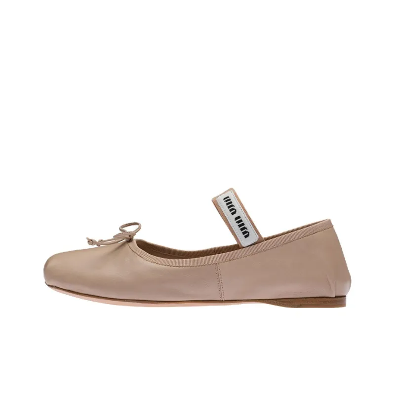 MIU MIU Ballerinas Water Lily Leather Women's-0