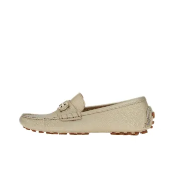 FERRAGAMO GANCINI Flat Shoes Women's Platinum