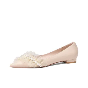 Lily Wei Casual Single Shoes Women's Champagne Pink