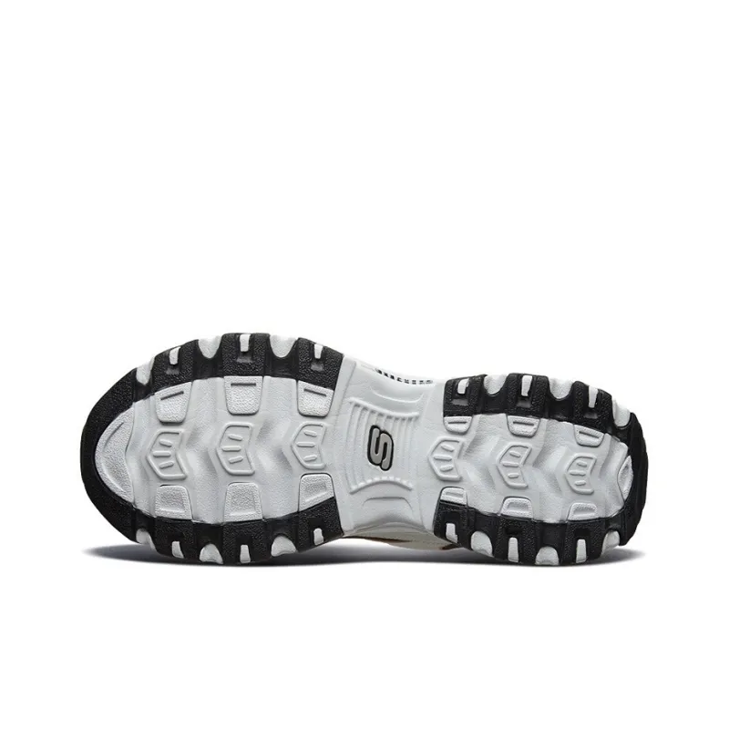 Skechers D'Lites 1.0 Low Running Shoes White/Grey-5