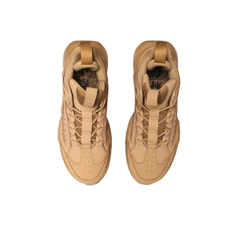 LiNing Hanjia Abrasion Resistant Breathable Low Top Chunky Sneakers Men's Wheat-3