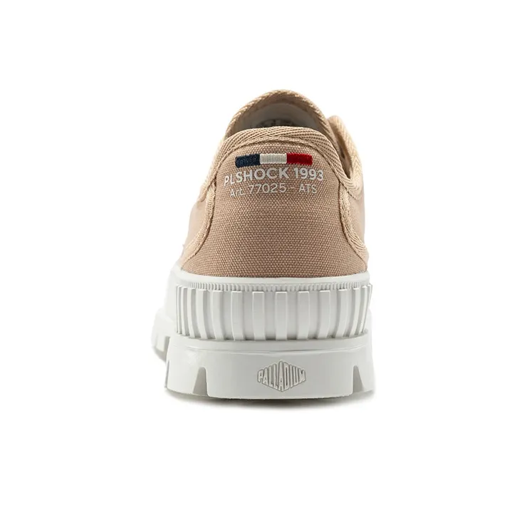 Palladium Canvas Shoes Women's Low Top Pink-3