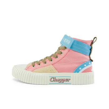 Kappa One Piece Abrasion-Resistant High-Top Canvas Shoes Unisex Pink Blue