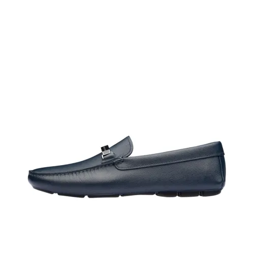 PRADA Logo Plaque Driving Loafers