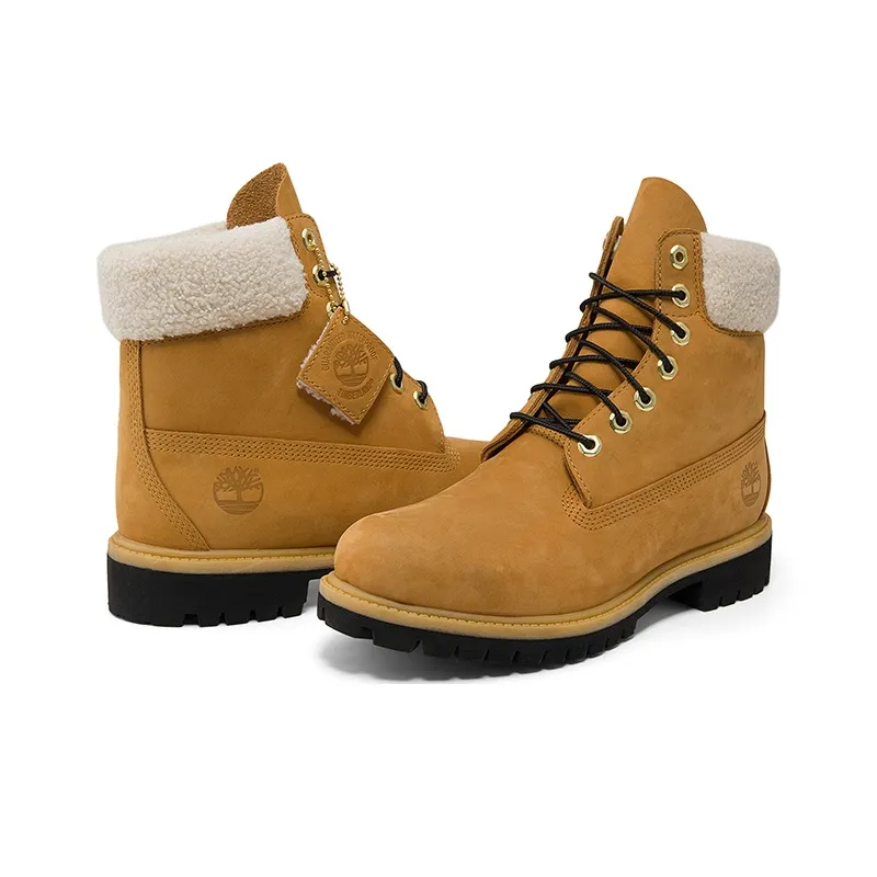 Timberland 6 Inch Premium Shearling Boots 'Wheat Nubuck' Women's-4