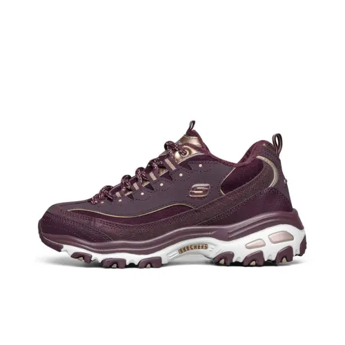 Skechers D'lites Running Shoes Red Women's