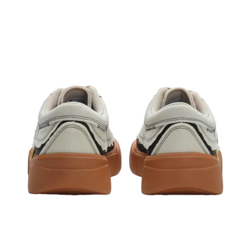 FILA FUSION CURVE Anti Slip And Wear Resistant Lightweight Low Top Canvas Shoes Women's White Umber Green-3