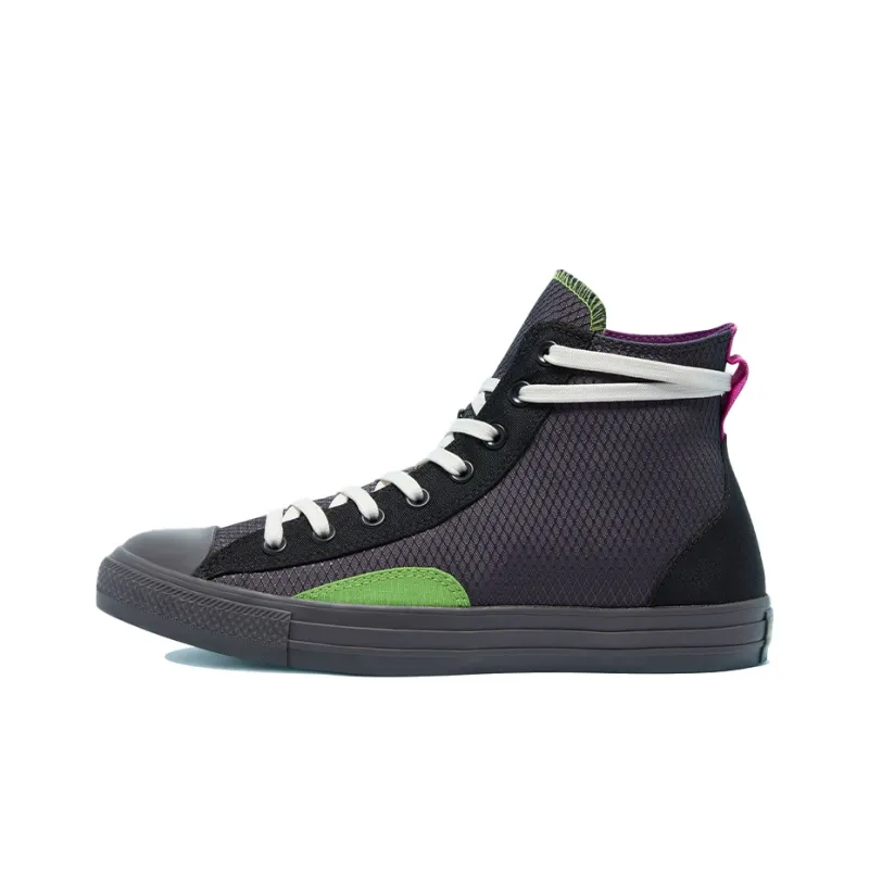 Converse Chuck Taylor All Star Court Daze High Top Durable Breathable High-Top Canvas Shoes Unisex Black Gray-0