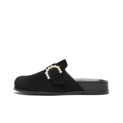 Stuart Weitzman/SW Rubber Sole Odor-Resistant Wrap-toe Slippers Womens Blue Women's