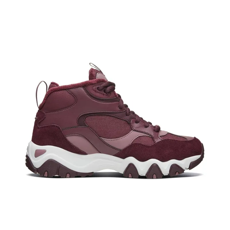 Skechers D'LITES 2.0 Cushioning, Slip Resistant, And Abrasion Resistant High Top Chunky Sneakers Women's Burgundy-1
