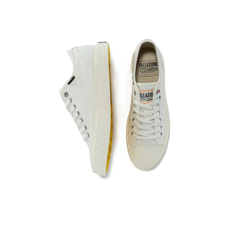 Palladium Palla Ace Comfortable And Simple Anti Slip And Wear Resistant Breathable Low Top Canvas Shoes Unisex White-2