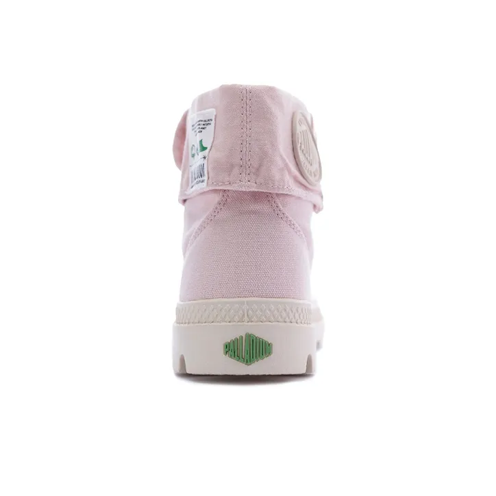 Palladium Baggy Organic Wear Resistant High Top Canvas Shoes Unisex Light Pink-3