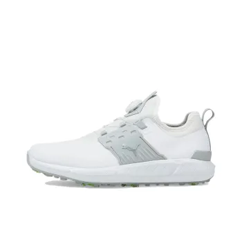 PUMA Ignite Articulate Golf Articulated Disc Spike Low Top Golf Shoes Men's White Gray