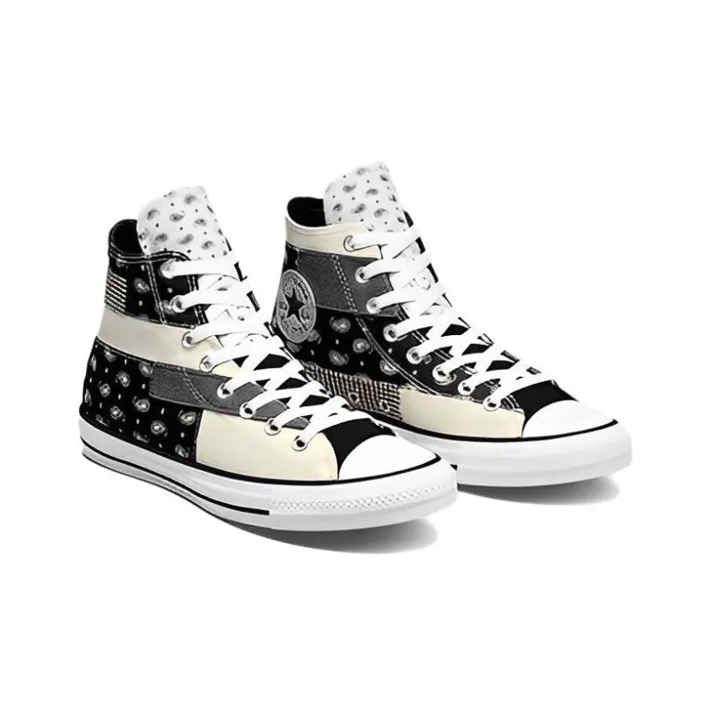 Converse Chuck Taylor All Star High Top Hacked Patterns 'Black Paisley'-2