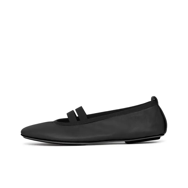 Burberry Flat Casual Single Shoes Women's Black-0