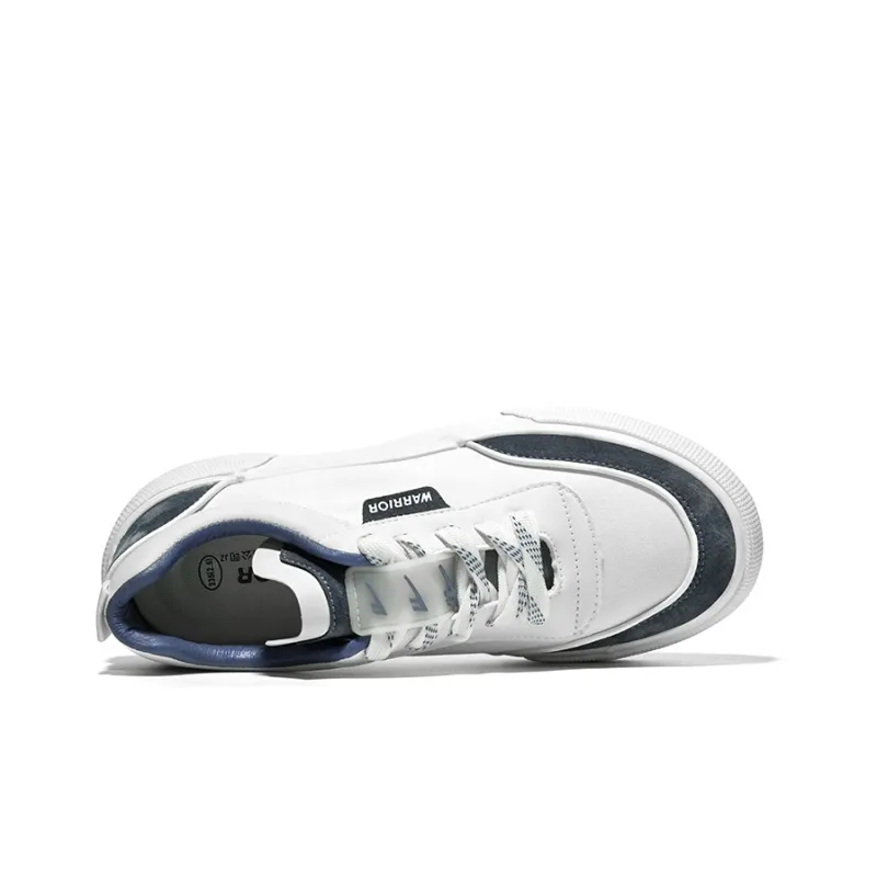Warrior Anti-Slip Wear-Resistant Low-Top Canvas Shoes Unisex Dark Blue-2