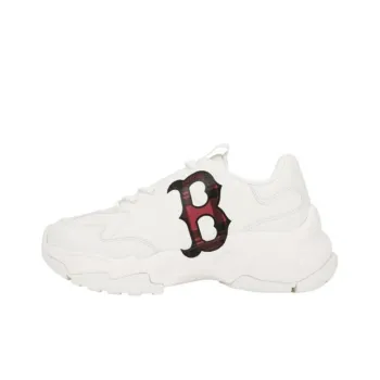MLB Big Ball Chunky Boston Red Sox Anti Slip Wear Resistant Low Top Chunky Sneakers Unisex White