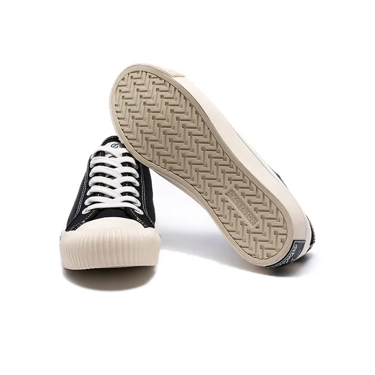 Excelsior Canvas Shoes Unisex Low Top Obsidian Black/White-4