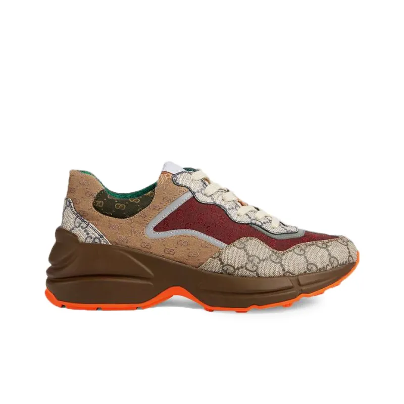 GUCCI Women's Gg Rhyton 'Beige Brick Red' Women's-1