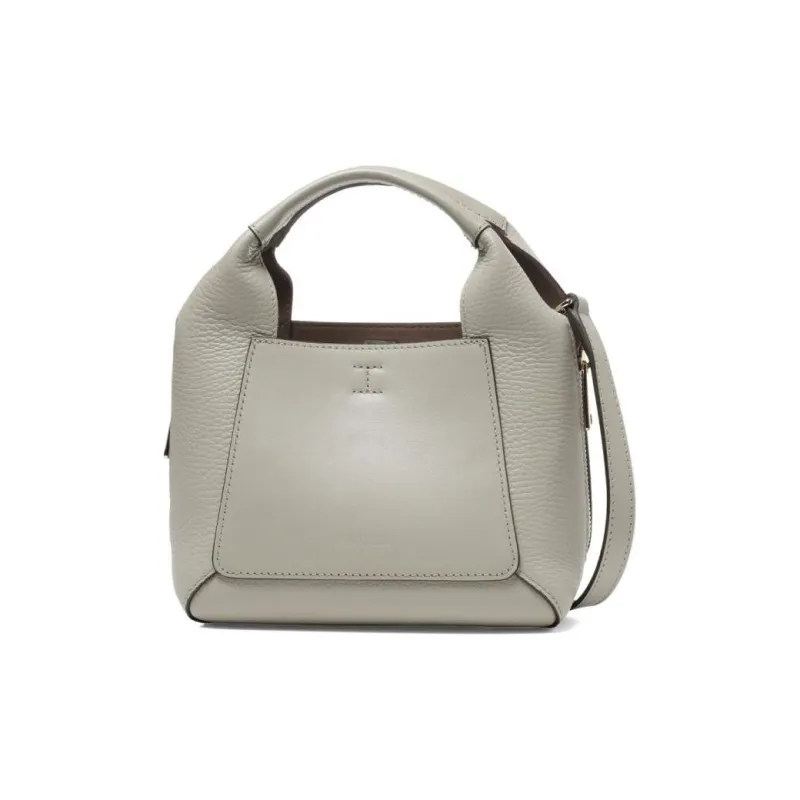 Furla Gilda Cow Leather Tote Bag, Shopping Bag, Shoulder Bag, Crossbody Bag, Handbag Mini Women's Light Gray-0