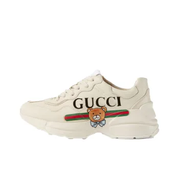 KAI x GUCCI Rhyton Anti-Slip And Wear-Resistant Breathable Low-Top Chunky Sneakers Men's Ecru