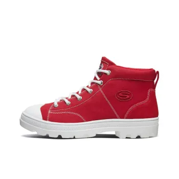 Skechers Roadies High Gang Canvas Shoes Red Women's