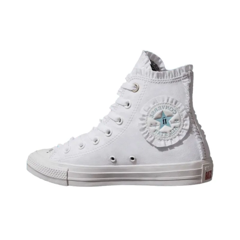 Converse Chuck Taylor All Star Anti-Slip Wear-Resistant High-Top Canvas Shoes Unisex Pure White-0