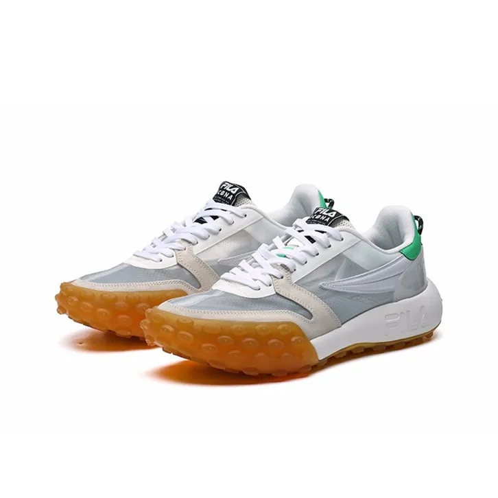 FILA Gara Slip Resistant Cushioning Wear Resistant Breathable Low Top Chunky Sneakers Men's Early Snow-2
