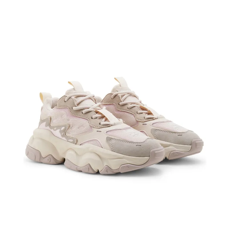 STARTER Lava Series Cushioned Slip Resistant Mid Top Chunky Sneakers Women's White Cap Gray-2