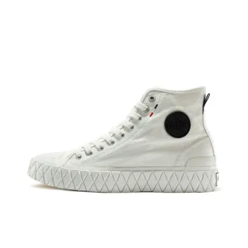 Palladium Palla Ace Cvs Mid Anti Slip And Wear Resistant Breathable High Top Canvas Shoes Unisex White