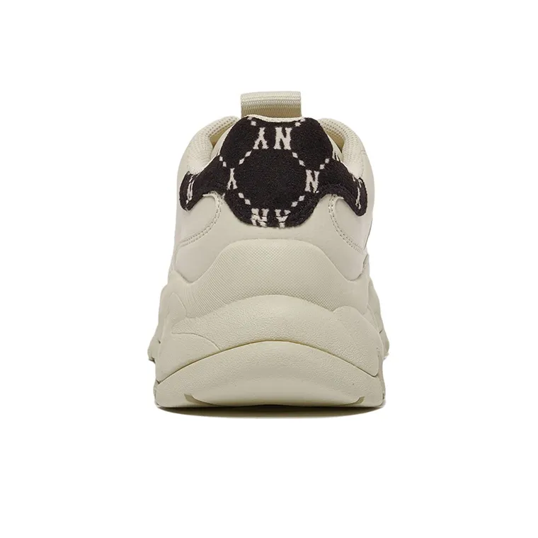 MLB Big Ball Chunky Chunky Sneakers Unisex Low Top Beige/Black-4