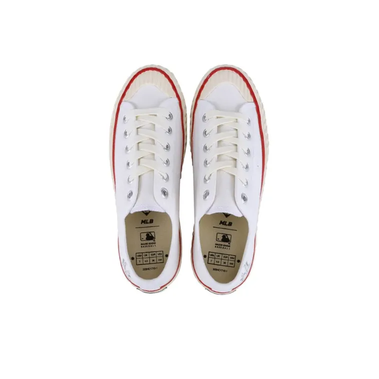 MLB Playball Origin Slip Resistant, Abrasion Resistant, Breathable, Lightweight Low Top Canvas Shoes Unisex White-2