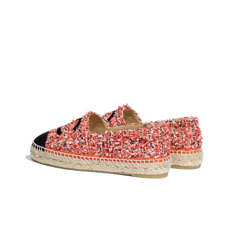 CHANEL Casual Single Shoes Women's Black Red-3