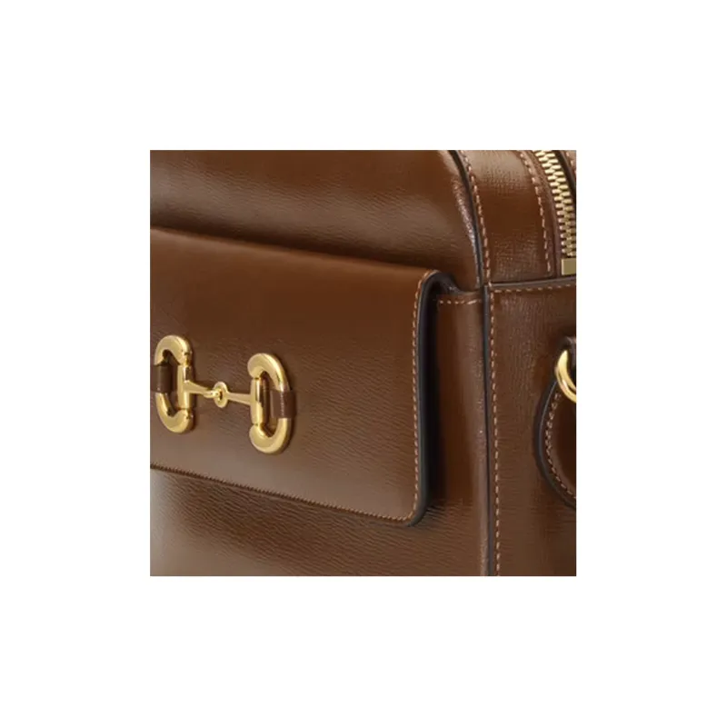 GUCCI Horsebit 1955 Leather Camera Bags Crossbody Bag Shoulder Bag Women's Brown-5