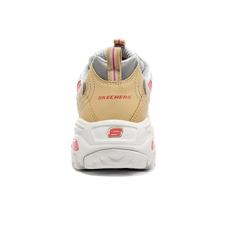 Skechers D'Lites 1.0 Chunky Sneakers Women's Low Top White/Yellow/Red-4
