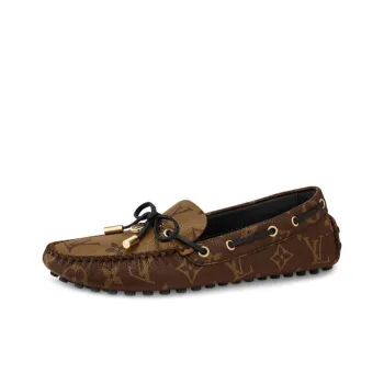 LOUIS VUITTON Gloria Flat Loafers 'Brown Monogram' Women's