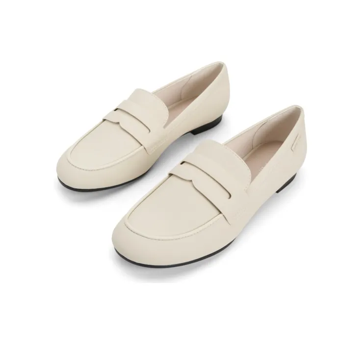 CHARLES&KEITH Women's Casual Shoes Women's Black/Chalk White/Nude Flesh/Mustard Yellow-5