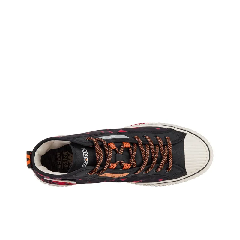 Kappa MARS Abrasion Resistant Coverage High Top Canvas Shoes Unisex Black-5