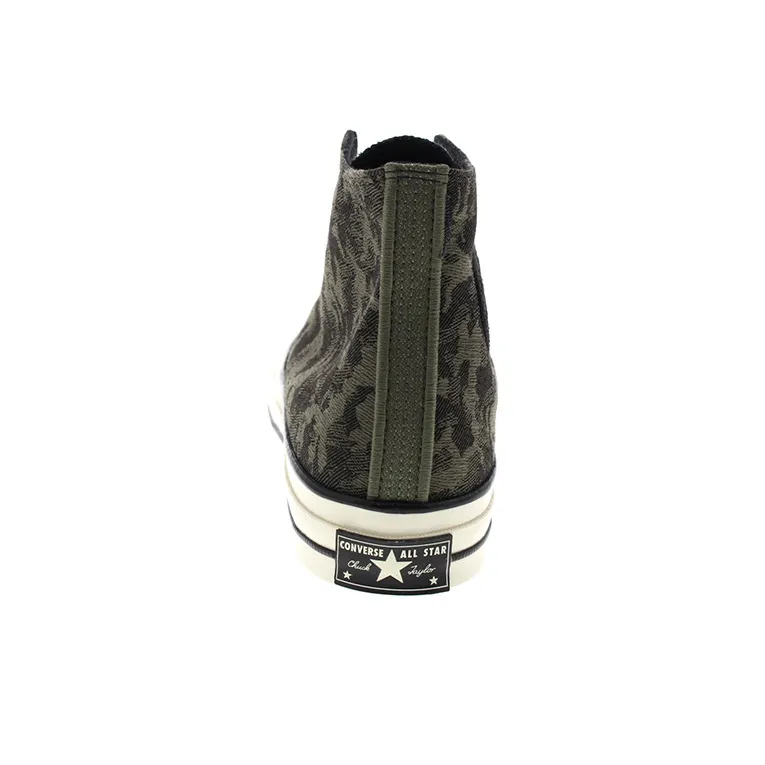 Converse 1970s Chuck High Non-slip Lightweight High-Top Canvas Shoes Unisex Green Camouflage-3