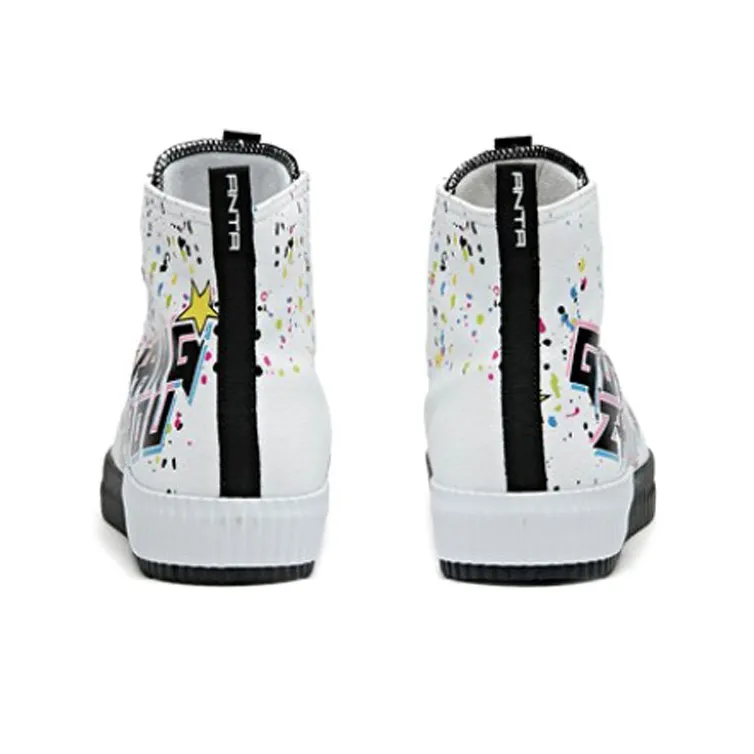Anta Guangzhou City Flagship Wear-Resistant Wide Coverage Lightweight High-Top Canvas Shoes Men's Black White-3
